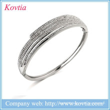 Diameter 5.5 cm Customize Silver Diamond Cuff Bangle 925 Sterling Silver Diamond Bangle Indian Handmade Designer